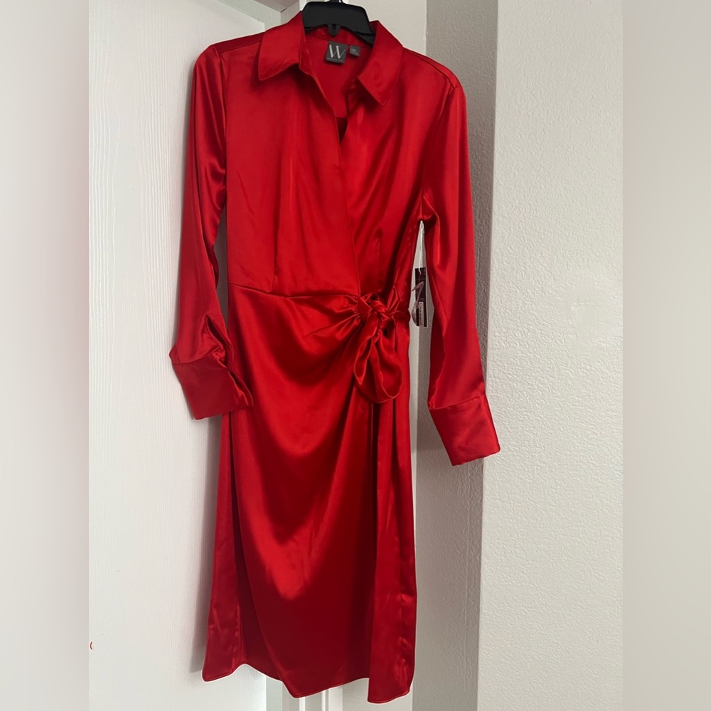 Worthington red satin dress